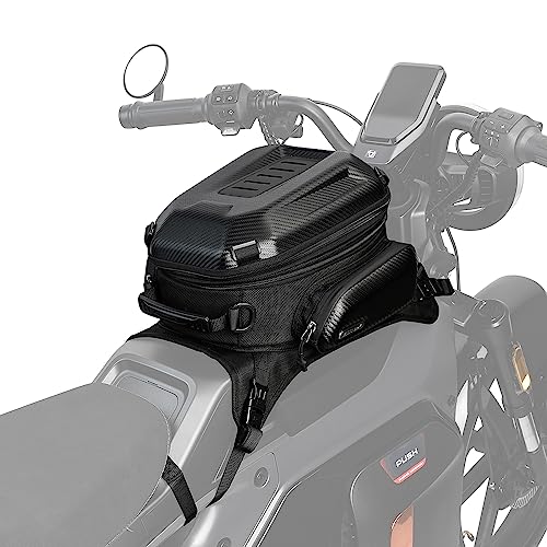Rhinowalk Motorcycle Tank Bag, 15-18L Expandable Motorcycle Storage, Waterproof All Weather-Carbon Fiber Black - color: Carbon fiber black