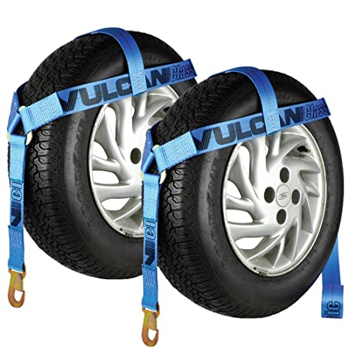 VULCAN Wheel Lift Harnesses with Snap Hooks - Bonnet Style - 2 Pack - Classic Blue - 1,600 Pound Safe Working Load - size: Classic Blue