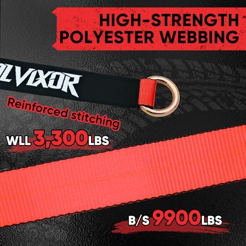 4 Pack Car Tie Down Straps for Trailers - 2" x 96" - 9900LBS Break Strength - Tire Ratchet Straps with Heavy Duty Chain Anchors for Hauling UTV, SUV, Truck, Any Cars - color: Red