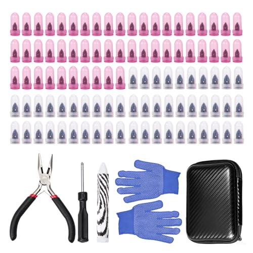 Tire Screw Plug Repair kit, 100 PCS Tire Repair Rubber Nail, for Quick Fixes,Self-Service Tires Repairs Kit, with Box and Screwdriver, Screw in Tire Plugs for Car, Motorcycle, Truck, ATV, Tractor - size: 100PCS