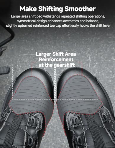 KEMIMOTO Men's Motorcycle Boots with Quick-Release ATOP Knob Flexible and Breathable Motorcycle Shoes - size: 11 Narrow