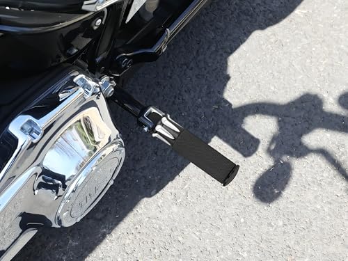 Motorcycle Passenger Foot Pegs Rear Footrest Fit for Softail Breakout 114 FXBR Deluxe FLFB Low Rider FXLR Street Bob FXBB FXDR LiveWire (Black) - color: Black