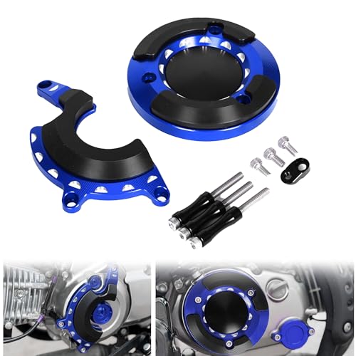 Monkey125 Left Right Engine Cover Protector Slider Compatible with Monkey 125 2022-2024 JB03 3D CNC Motorcycle Engine Crankcase Guard (Blue) - color: Blue