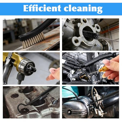 Carburetor Cleaning Kit, 37Pcs Torch Tip Cleaner Set with 3 Double Head Brush 23 Needles 5 Nylon Brushes 1 Scraper 4 Cleaning Hooks and Case for Motorcycle/ATV/Lawn Mower/Torch Chainsaw Small Engines