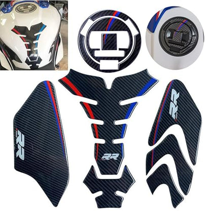 S1000RR Motorcycle Tank Pad Gas Tank Protector Compatible with BMW S1000RR S1K RR S1000 RR 2019-2024 3D Anti Slip Tank Pad Stickers Gas Oil Fuel Tank Pad Protectors (S1000RR) - size: S1000RR-1