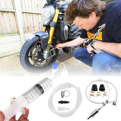 Brake Bleed Kit Hydraulic Disc Clutch Bleeding Tool with 100ml Syringe 50cm Hose One Way Check Valve for Motorcycle Car Repair