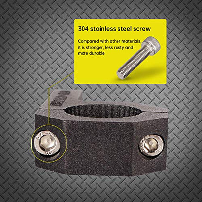 Tube Clamps - Pack of 4,Horizontal Bar Clamp 1.625 inch,1.75 inch,1.875 inch,2.0 inch,Roll Bar Clamp for LED Light Bar,Cube Lights,ATVs Whips (1.625~2.0" Clamps) - size: 1.625~2.0" Clamps