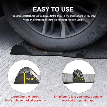 Black Parking Mat, 21" x 10" x 2" Parking Mat (1)