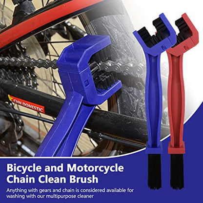 4 PCS Bike Chain Washer Cleaner Set Motorcycle Bicycle Chain Cleaning Brushes Bike Crankset Brush Finish Line Grunge Brush Chain Gear Cleaning Tool