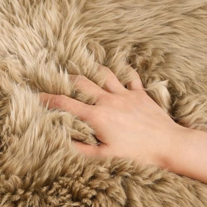 LLB Sheepskin Chair Pads - Office & Dining Room Chair Cushion - Tan, 16.5" Round (Pack of 1) - color: Tan, size: Round 16.5" (Pack of 1)