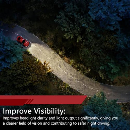 JUEJUEZI Premium Headlight Restoration Kit 100ml - 3-Step Cleaning Polish & Protective Coating for Foggy Yellowed Headlights, Long-Lasting UV Protection, DIY Car Lens Maintenance