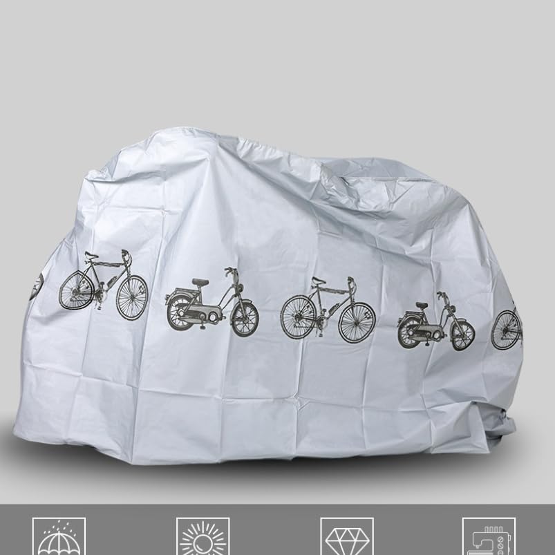 Bicycle Motorcycle Cover, All-Outdoor Protector Portable for Easy Storage- Compact to Carry, 79"L