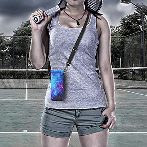 RICHEN Neoprene Water Bottle Carrier Bag with Adjustable Shoulder Strap,Insulated Water Bottle Cover for Stainless Steel/Glass/Plastic Bottles - color: Galaxy, size: 750ml