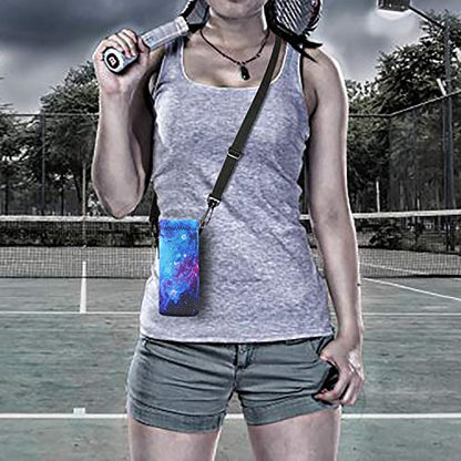 RICHEN Neoprene Water Bottle Carrier Bag with Adjustable Shoulder Strap,Insulated Water Bottle Cover for Stainless Steel/Glass/Plastic Bottles - color: Galaxy, size: 750ml