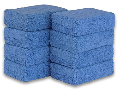 SimpleHouseware Microfiber Ultra-Soft Applicator Foam, Blue, 8-Pack