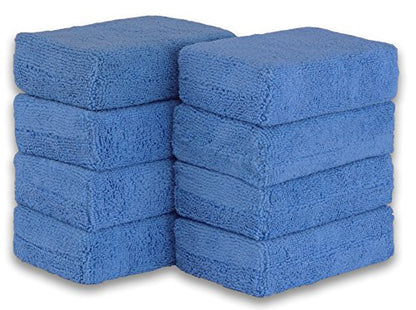 SimpleHouseware Microfiber Ultra-Soft Applicator Foam, Blue, 8-Pack