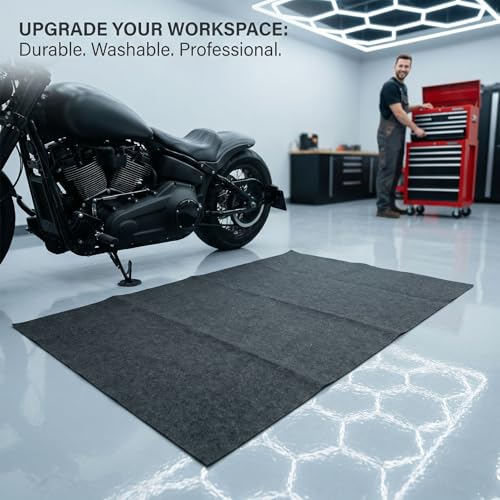 Oil Spill Mat for Under Car, Reusable Protect Garage Floor Mat, WaterproofBacking Oil Absorbent Pads Driveway Drip Pad for Motorcycle, 59x35.43in