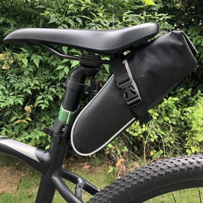 ITSCOOL Bike Saddle Seat Bag Waterproof Bicycle Accessories Under Seat Storage Pouch Reflective Cycling Wedge Pack for Mountain Road Bike MTB