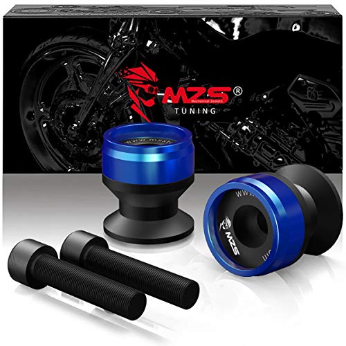 MZS 8MM Swingarm Spools Sliders Stand Universal M8 Blue Compatible with CBR 600 F2 F3 F4 F4i CBR600RR CBR1000RR GSXR600 GSXR750 GSXR1000 GSXS750 SV650 ZX6R ZX10R Z650 Z900 Z1000 EX400 EX650 Daytona - color: Blue, size: Aluminum
