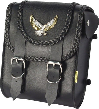 Dowco Willie & Max 58411-00 Magic Series: Synthetic Leather Motorcycle Sissy Bar Bag, Black,Universal Fit,6 Liter Capacity,8" X 10" X 4.5" - style: Black Magic Series