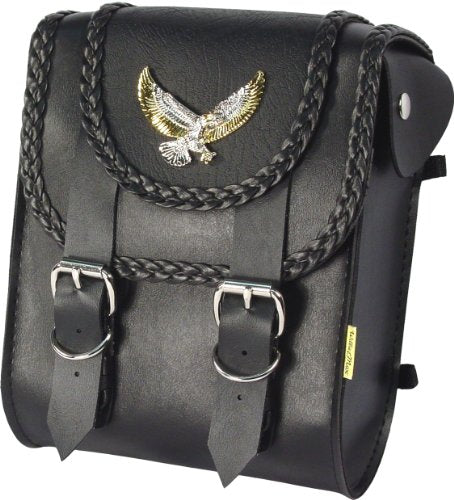 Dowco Willie & Max 58411-00 Magic Series: Synthetic Leather Motorcycle Sissy Bar Bag, Black,Universal Fit,6 Liter Capacity,8" X 10" X 4.5" - style: Black Magic Series