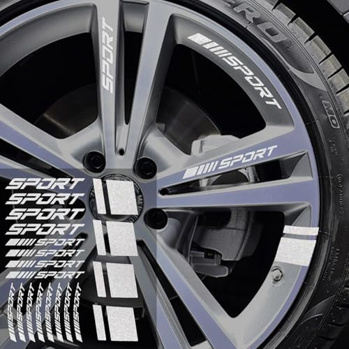 Pincuttee High Reflective Car Stickers, Durable Waterproof Vinyl Decals,Universal Vehicle Decoration for Cars SUV Trucks,Easy to Use & Remove(White,20PCS) - color: White