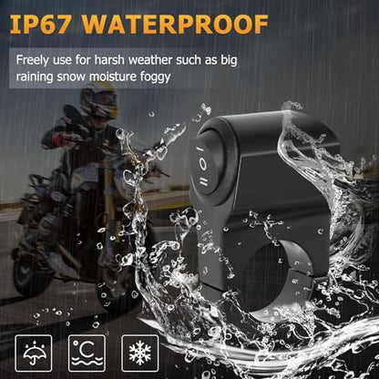 Wai Danie 22mm 7/8in Aluminum Alloy Motorcycle Handlebar Headlight Switch Three-Position Waterproof Switch 12V Fog Spotlight Retro Switch for Motorcycle Bike ATV UTV Scooters - size: Black(1Pcs)