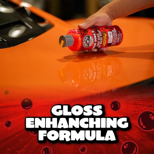 Chemical Guys Maxi Suds II Foaming Car Wash Soap – High Foam Car Wash Soap, Cherry Scent Shampoo and Gloss Booster for Foam Cannons, Guns or Buckets – Gentle, Safe for Trucks, SUVs, and RVs, 64 oz - size: 64 Fl Oz (Pack of 1), style: Only