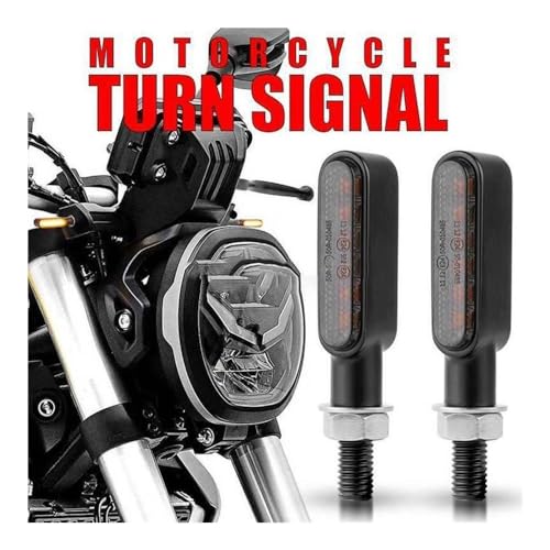 12V Universal Mini Motorcycle Turn Signals 12 LEDs Motorcycle Indicator Light Scooter Signals Running Blinker Turn signal light - color: Black