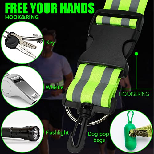 Saintrygo Reflective Sash for Walking at Night Running Gear Safety Reflective High Visibility Jacket Adjustable Sash for Walking Cycling at Night - color: Fluorescent Green