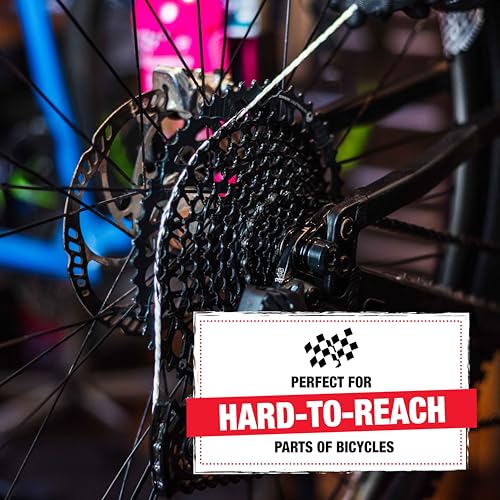 Finish Line Gear Floss Microfiber Cleaning Rope – Bicycle Detailing Tool for Cassettes, Chain Rings, Derailleur Pulleys, Hubs, Spindles, Brakes, and Bottom Brackets, Washable and Tear-Resistant | bike-cleaning-tools - size: 1 Count (Pack of 1), style: Gea