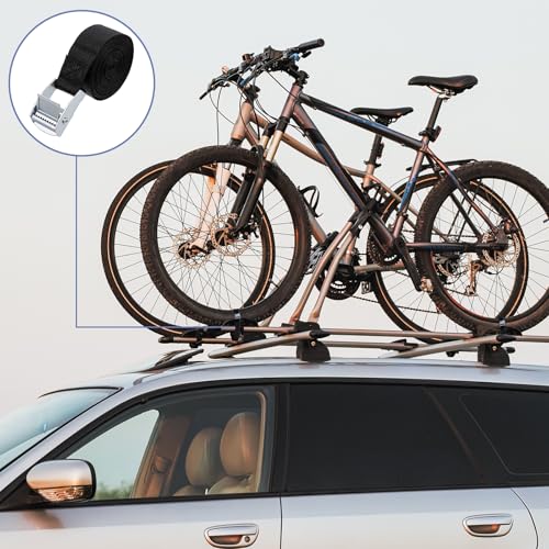 15 Pack Cam Buckle Straps, Lashing Straps with Buckles Adjustable, 1" x 78" Cam Buckle Tie Down Strap for Securing Luggage, Cargo, Bicycles, Motorcycles