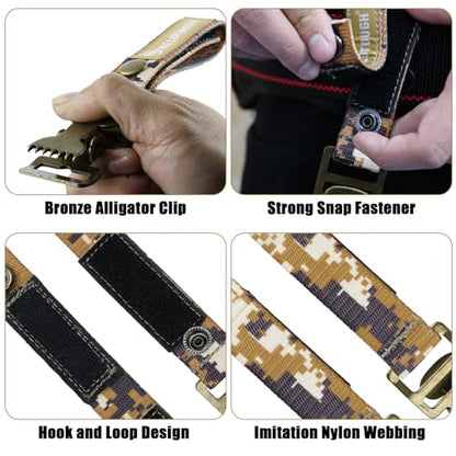 MELOTOUGH Glove Clip Tactical Glove Clips Work Glove Holders Strap with Alligator Clip for Tool Belt,Tool Bag,Tool Backpack - color: Khaki Camo