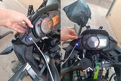 Motorcycle Dual USB Charger with Relay Battery Charger Compatible with Versys650 Versys1000 Ninja400 Ninja650 Versys 650 1000 X300 X650 Ninja 400 650