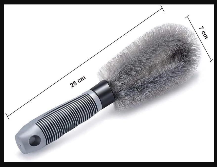 Generic Alloy Wheel Cleaning Brush, Rim Cleaner for Your Car, Motorcycle or Bicycle Tire Brush Washing Tool for Car Bick,Motorcycle