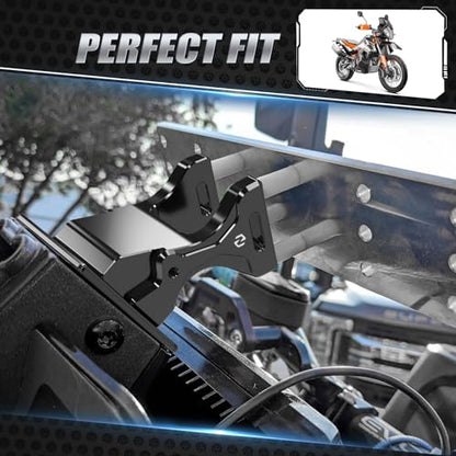 NICECNC Aluminum Motorcycle GPS Mount Bracket Compatible with 390 Adventure 2020-2024, 790/890 Adventure R/S/Rally 2019-2022, Compatible with Husqvarna Norden 901 2022-2023, Black - color: Black