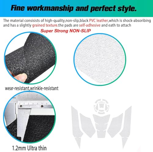 Compatible with C&FMOTOR 675SR-R 675SR R 2024 Side Fuel Tank Pads Protector Stickers Decal Gas Knee Grip Traction Pad Side Sticker Accessories (Clear)