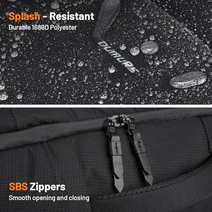 Oumurs Motorcycle Helmet Backpack for Long Travel with 30-40L Expandable Large Capacity Laptop Backpack Water-resistant Black 600D Polyester - color: 40l Black