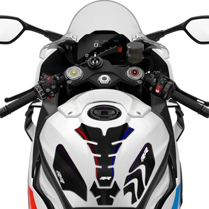 S1000RR Motorcycle Tank Pad Gas Tank Protector Compatible with BMW S1000RR S1K RR S1000 RR 2019-2024 3D Anti Slip Tank Pad Stickers Gas Oil Fuel Tank Pad Protectors (S1000RR) - size: S1000RR-1
