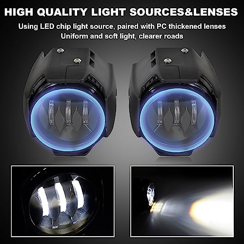 LED Auxiliary Lights Set for Versys-X300, Adjustable Front LED Driving Light Fog Light with Bracket for Kawasaki Versys-X300 2017-2023 Versys-X300 ABS 2017-2026, Replace #99994-0996