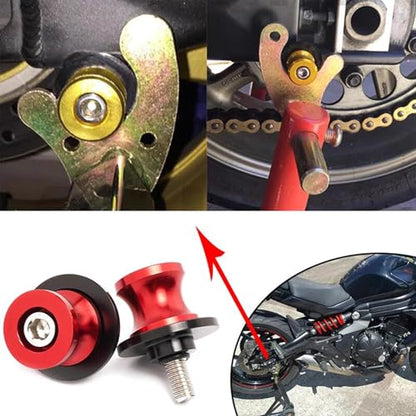 10MM 675SS Swing Arm Spools Sliders Fit For CFMOTO 675SS Stand Frame Slider Crash Bar Accessories,CNC T6061 Aluminum (Black) - color: Black