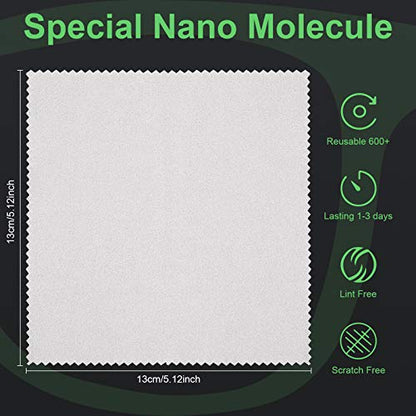 Anti Fog Wipes Nano Anti Fog Cloth Defog Reusable Cleaning Cloth for Glasses Goggles Motorcycle Helmet Eyeglass Camera Lens (3 Pieces)