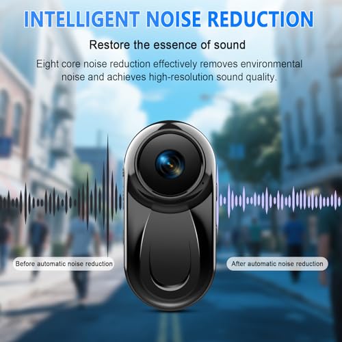 Mini Body Camera 1080P, 512G Thumb Action Camera Hands-Free Recording, Magnetic Vlogging Cam with 360° Rotate, Wearable Video Recorder for CyclingTraveling/Motorcycle(SD Card Not Included) Black