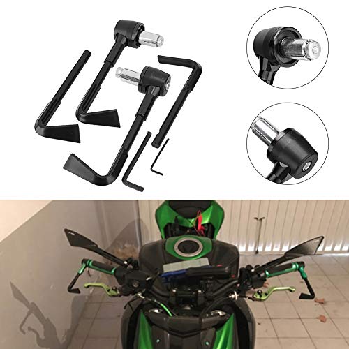 EVGATSAUTO Motorcycle Lever Guards, CNC Front Brake Lever Guard Motorbike Handgrip Guard Motorbike Protector Handlebar(Black)