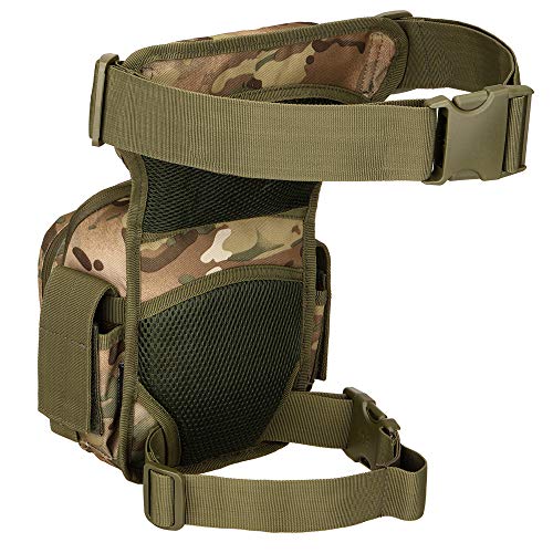 Tactical Drop Leg Bag for Men Women Military Thigh Pouch Outdoor Motorcycle Riding Hiking Waist Fanny Pack Travel Bag, Cp - color: Cp