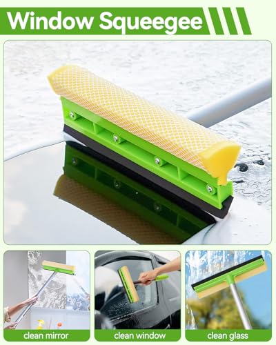 8Pcs Car Wash Kit, 62’’ Car Wash Brush with Long Handle, Microfiber Carwash Kit Set, Car Washing Supplies for Cars RV Truck Exterior - color: Car Wash Kit