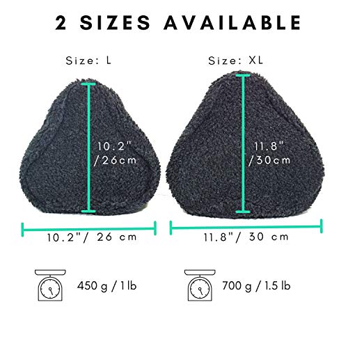 Vincita Imitation Sheepskin Bicycle Seat Cover & Gel Padding - for Wide Seat Spin Bike, Cruiser Exerciser - Imitation Wool/Fleece/Fur Cushion Cover & Removable Gel Insert - size: Large