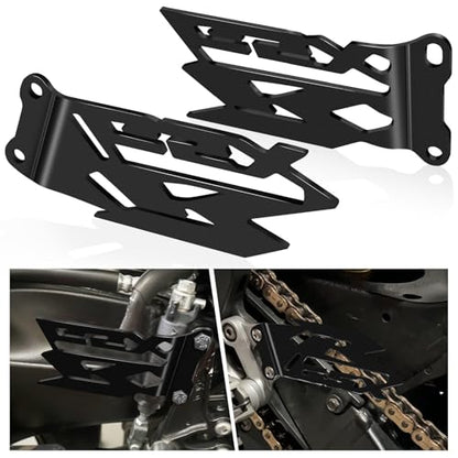 Foot Pegs Heel Plates Guard Protector for Suzuki GSX-R 1000 2003-2016, GSXR 600/GSXR-750 2006-2016 - color: Black
