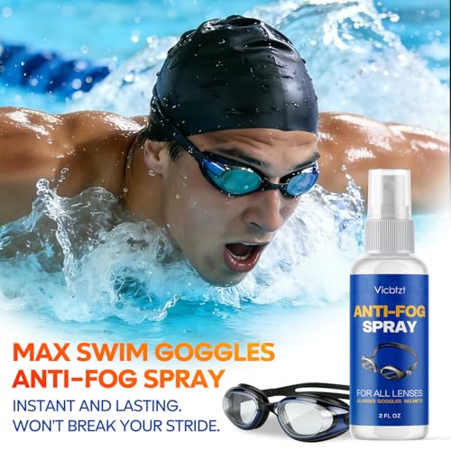 Anti Fog Spray for Swim Goggles, Snorkel Mask & Scuba Masks, Reef Safe & Long-Lasting Defogger for Swimming, Diving, Snorkeling, Skiing, Paintball, Motorcycling - 2 fl oz