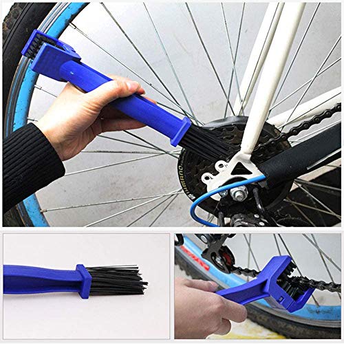 Bike&Motorcycle Chain Brush Set,3 Pack Red Motorcycle Chain Washer Cleaner Cleaning Brush Bicycle Chain Cleaning Brush Remove Dirt Gear Chain Cleaner Suitable for All Kinds of Bikes